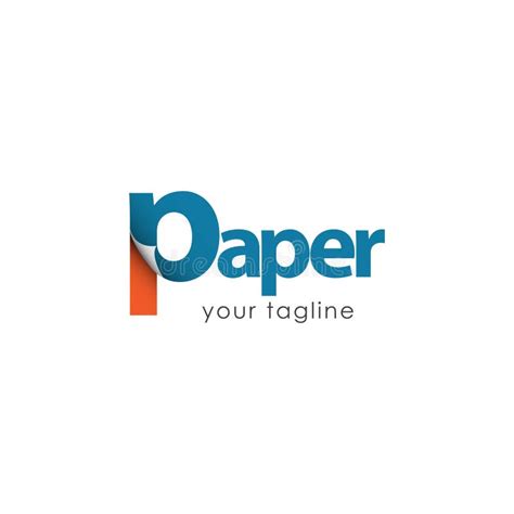 paper logo vector template design illustration stock vector