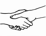 Shaking Shake Tangan Mani Stringono Clasped Handshake Openclipart sketch template