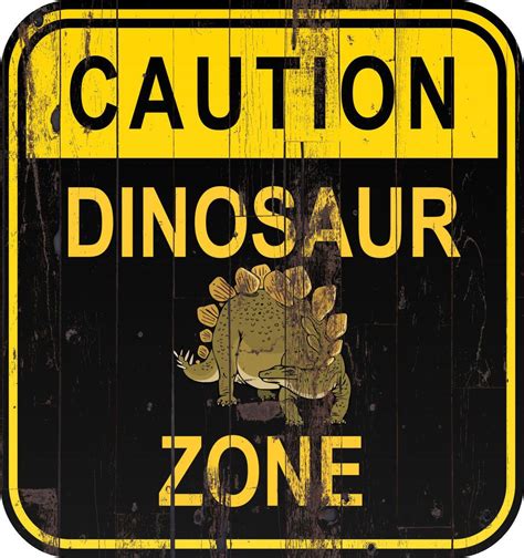 dinosaur warning signs printable