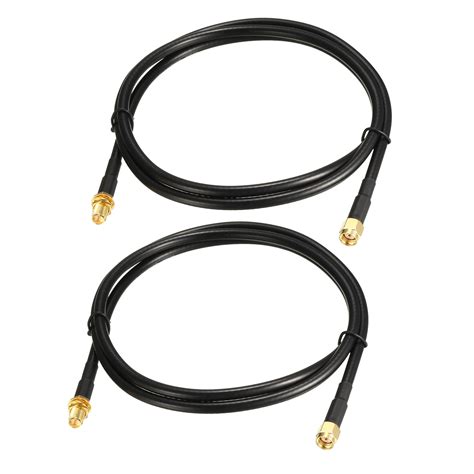 antenna extension cable rp sma male  rp sma female coax cable  ft rg pcs walmartcom