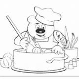 Bear Coloring Cook Cooking Book Chef Pages Bears Teddy Kids Surfnetkids Preview sketch template
