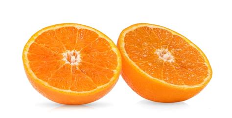 Premium Photo Tangerine In Half Isolated On White Surface