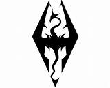 Skyrim Symbol Dragon Imperial Logo Pages Tattoo Vinyl Simbolos Template Decal Coloring Choose Board Scrolls Elder sketch template