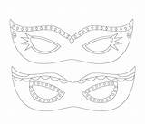 Mardi Gras Mask Coloring Printable Color Masks Pages Print Getcolorings sketch template