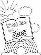 Coloring Trust Sunday School Bible Pages Lessons Activities Crafts Obey God Kids Printable Children Sheets Activity Church Preschool Toddler Jesus sketch template