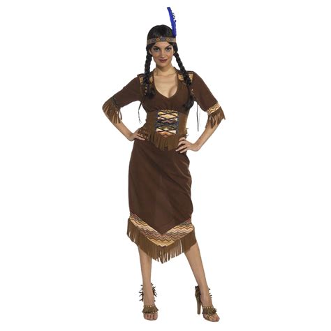 sexy native american indian pocahontas adult costume dress womens one size ebay