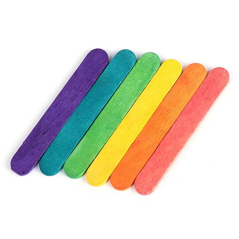 pcslot natural wooden colored popsicle sticks wood ice cream sticks