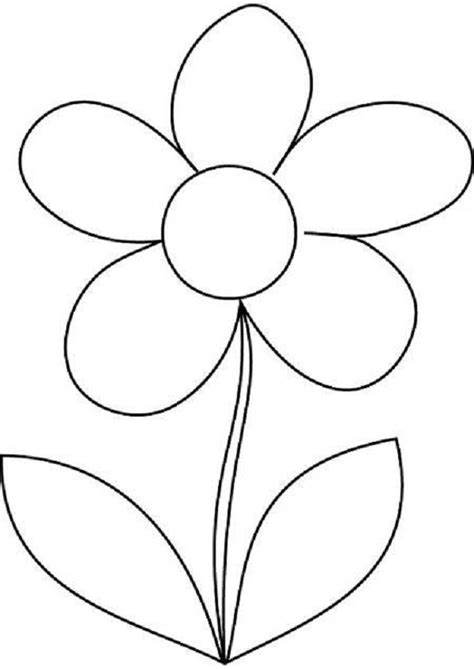 flower colouring clipart