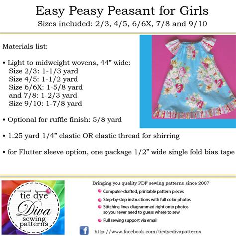 peasant dress pattern   sleeve options girls peasant etsy
