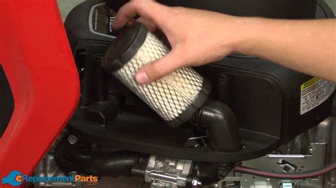 replace  air filter   troy bilt pony lawn tractor part bs  youtube