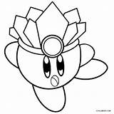 Kirby Coloring Pages Ice Drawing Kids Printable Cool2bkids Colouring Sheets Print Knight Dragon Super Meta Cream Cube Color Nintendo Game sketch template