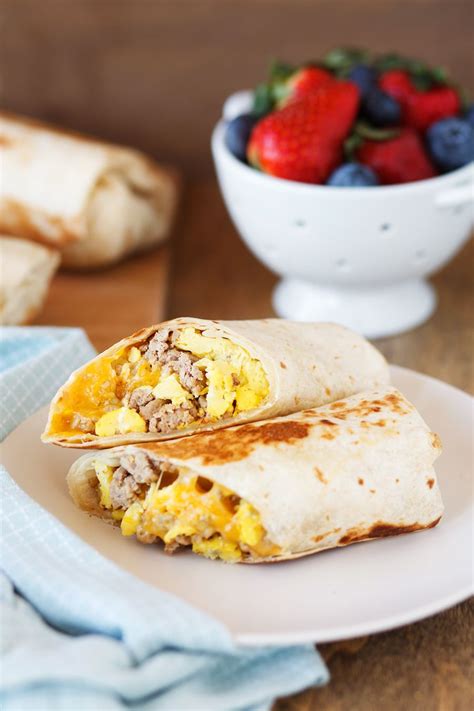 egg and sausage breakfast burritos a delicious protein