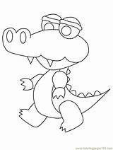 Coloring Pages Alligator Printable Animals Color Clipart Popular Library Advertisement sketch template