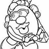 Potatohead Coloring Freekidscolorpages sketch template