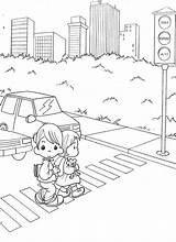 Traffic Coloring Designlooter Precious Moments Child Drawing Light sketch template