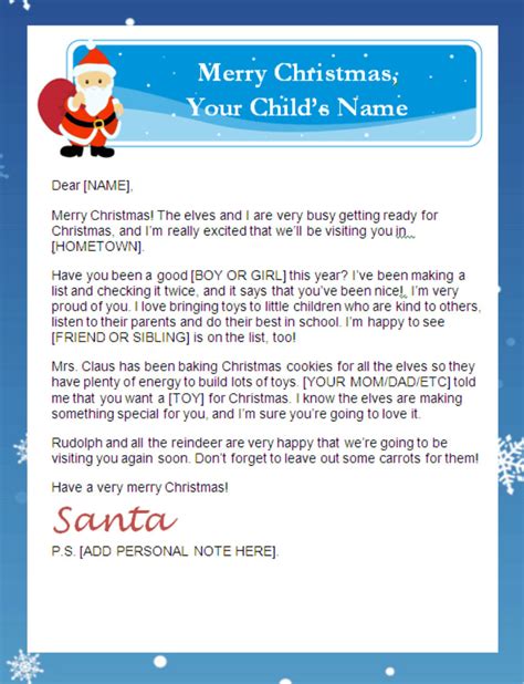 santa sample letters babys  christmas letter  santa claus