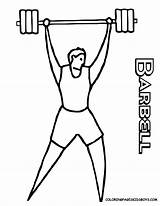 Coloring Pages Sports Kids Colouring Sport Drawing Cliparts Cartoon Lifting Weights Barbell Athletes Man Clipart Easy Liger Clip Library Daddy sketch template