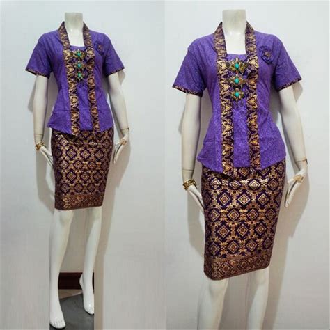 Jual Baju Batik Kebaya Wanita Modern Model Yahlan Seragam Pesta Hijab