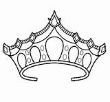 Crown Coloring Princess Pages Netart sketch template