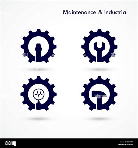 maintenance  repair logo elements designmaintenance service