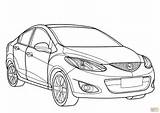 Mazda Coloring Sedan Pages Truck Sketch Sketchup Template 2009 Cars sketch template