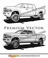 Dodge Ram Truck Coloring Lifted Pages Clip Vector Pickup 4x4 Trucks Drawings Choose Board sketch template