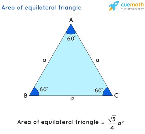 area   equilateral triangle formula examples definition