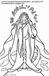 Mary Coloring Pages Virgin Color Catholic Solemnity Printable Getcolorings Getdrawings sketch template