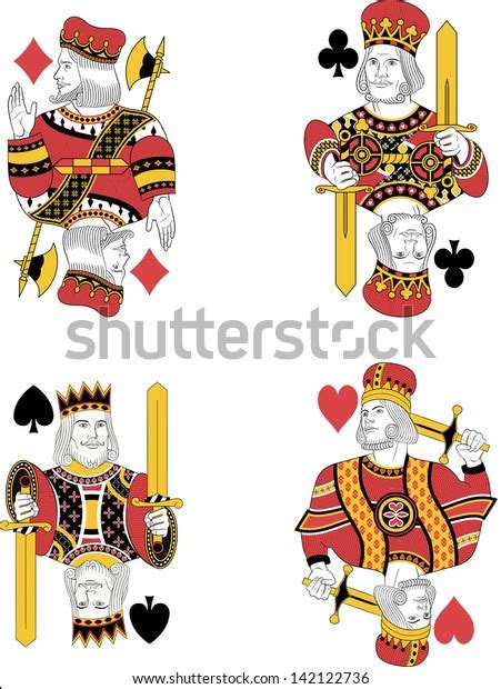 kings  cards original design stock illustration