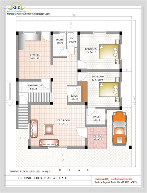 duplex house plan  elevation  sq ft home appliance