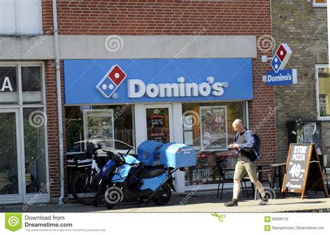 dominos pizza restaurant editorial photography image  denmark