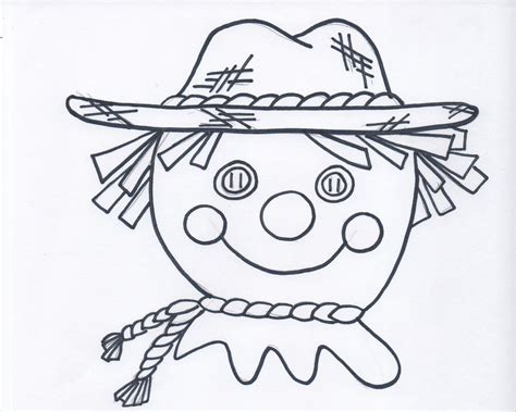 printable scarecrow pattern google search scarecrow coloring pages