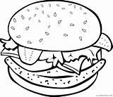 Coloring4free Hamburger Toppings sketch template