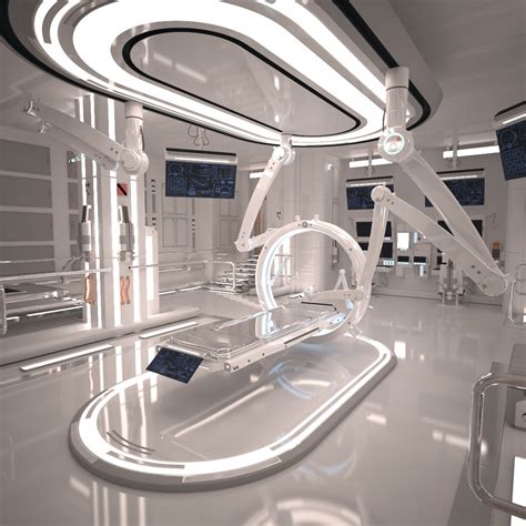 futuristic sci fi laboratory