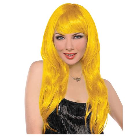 party city glamorous long yellow wig