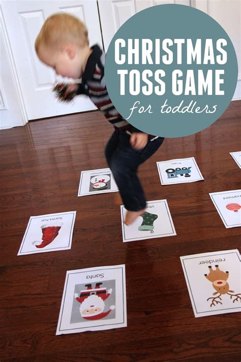toddler approved christmas toss game  toddlers