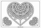 Mandala Coeur Coloriage Imprimer Hearts Maman Coloringoo Je Dessin 123dessins sketch template