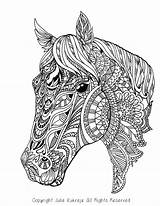 Mandala Ausmalbilder Ausmalen Pferde Pferd sketch template