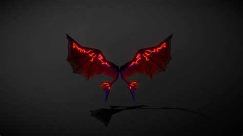 demon wings  model  ainara edcd sketchfab