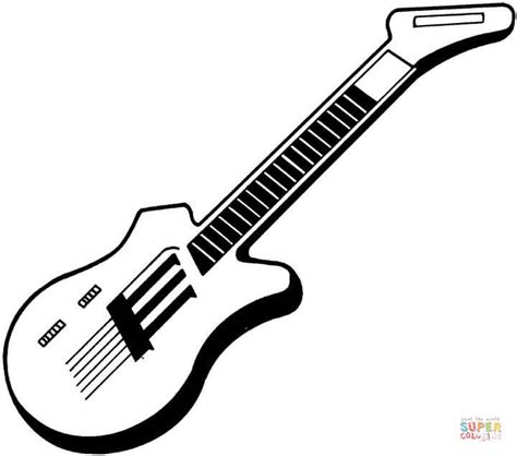 guitar outline printable    clipartmag