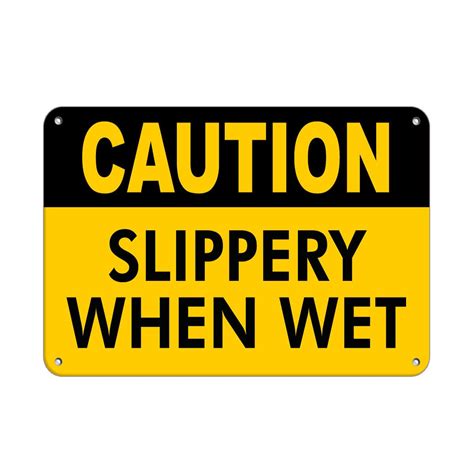 Caution Slippery When Wet Style 1 Slippery When Wet Signs Safety
