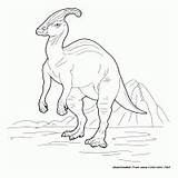 Saurolophus Coloring Animals Dinosaur sketch template