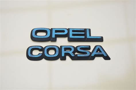 used original opel corsa rear nameplate plastic sign logo badge emblem