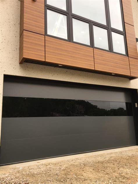 modern oversized black aluminum glass garage door garage door styles