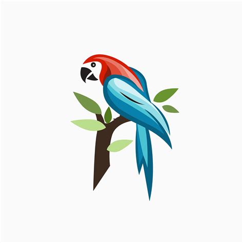 macaw bird art logo design  behance