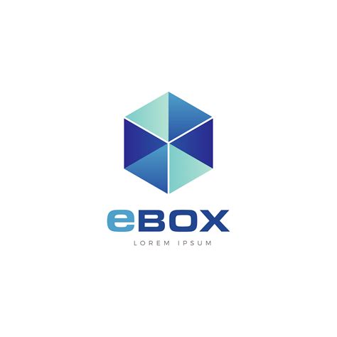 blue cube logo  vector art  vecteezy