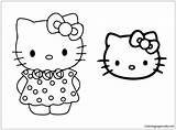 Kitty Hello Face Mask Pages Coloring Drawing Printable Coloringpagesonly Color Getdrawings sketch template