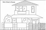 House Shin Coloring Kids Chan Drawing Pages Print Pdf Chans Cartoon Activity sketch template