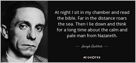 joseph goebbels quote  night  sit   chamber  read