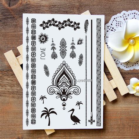 waterproof metallic gold silver white temporary tattoo for black india